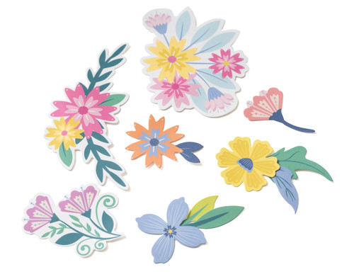 Paige Evans Horizon Cardstock Die-Cuts 50/Pkg-Mixed Floral - 310784