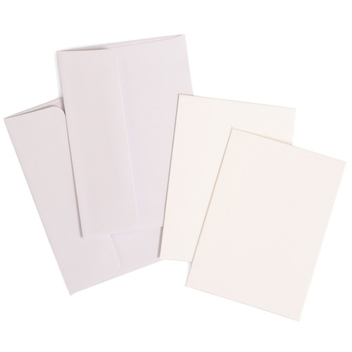 American Crafts Gift Cards W/Envelopes 2.5"X3.5" 8/Pkg-White - 368583