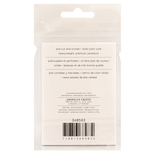 American Crafts Gift Cards W/Envelopes 2.5"X3.5" 8/Pkg-White - 368583 American Crafts Gift Cards W/Envelopes 2.5"X3.5" 8/Pkg-White - 368583