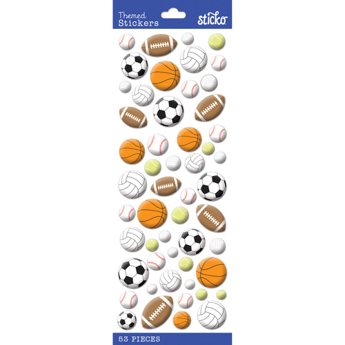 Sticko Themed Stickers-Sports Balls - E5238259 - 015586794359