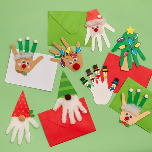 Colorbok Kids Christmas PDQ 4/pkg-Holiday Hand Print Card Kit - 5A002NBB-1GPQ1 Colorbok Kids Christmas PDQ 4/pkg-Holiday Hand Print Card Kit - 5A002NBB-1GPQ1