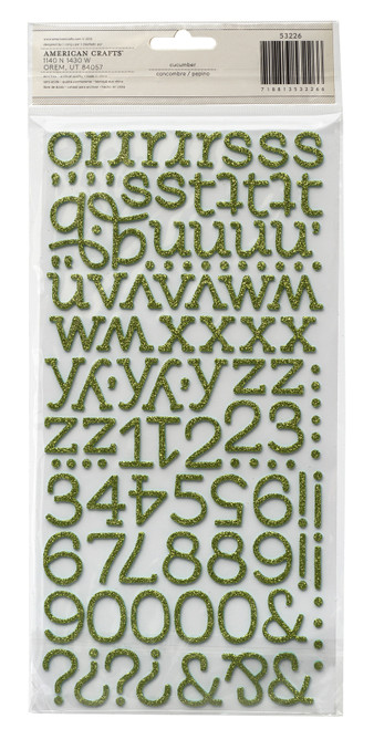 Thickers Glitter Foam Stickers 6"X11" Sheets 2/Pkg-Eclair - Cucumber - GF53-53226 Thickers Glitter Foam Stickers 6"X11" Sheets 2/Pkg-Eclair - Cucumber - GF53-53226