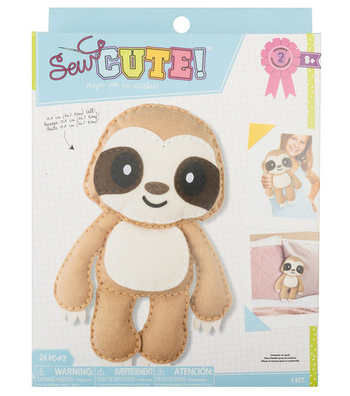 AC Kids Felt Sewing Kit 1/Pkg-Sloth - 5A002NM7-1GPRW - 765468061252