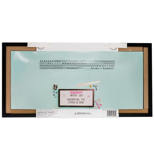 DCWV Framed Letterboard 20"X10"-Black W/White Insert - LB006011 DCWV Framed Letterboard 20"X10"-Black W/White Insert - LB006011
