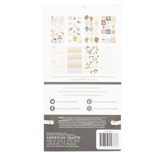 American Crafts Sticker Book 4.75"X8" 30/Pkg-Jen Hadfield W/Gold Foil - 344866 American Crafts Sticker Book 4.75"X8" 30/Pkg-Jen Hadfield W/Gold Foil - 344866