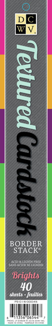 American Crafts Brights Cardstock Stacks 40/Pkg-2"X12" - 5A002P6X-1GQBJ - 611356065447