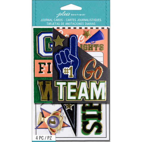 Jolee's Boutique Journal Cards 4/Pkg-Classic Sports - 5A002NLG-1GPYR - 015586817577