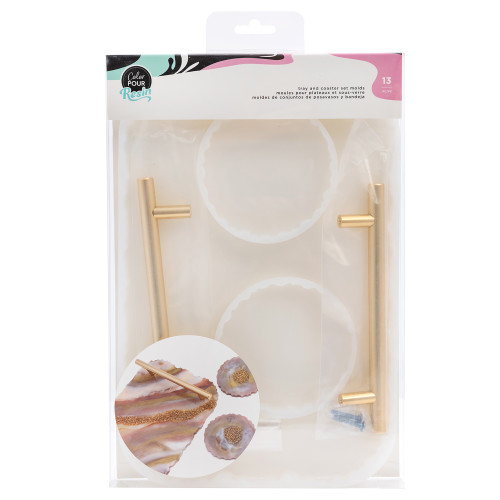 AC Color Pour Resin Mold Set-Tray and Coaster - 5A002NW3-1GQDK - 718813437530