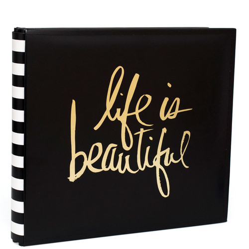 Heidi Swapp Storyline2 Post Bound Album 12"X12"-Gold Life - HS313681 Heidi Swapp Storyline2 Post Bound Album 12"X12"-Gold Life - HS313681