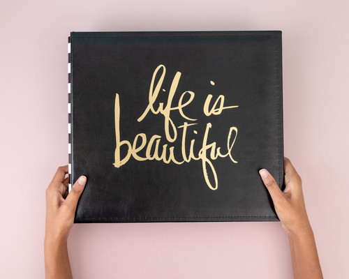 Heidi Swapp Storyline2 Post Bound Album 12"X12"-Gold Life - HS313681 Heidi Swapp Storyline2 Post Bound Album 12"X12"-Gold Life - HS313681