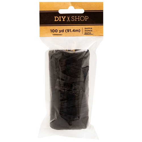 American Crafts Raffia 100yds-Black - 5A002P8T-1GQP9 - 718813485463