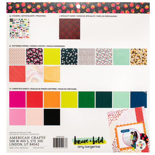 Amy Tangerine Project Pad 12"X12" 24/Pkg-Brave and Bold - 5A002P3Y-1GQRC