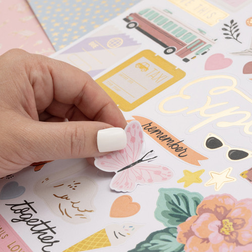 American Crafts Project Pad 12"X12" 24/Pkg-Round Trip - 5A002PJ9-1GR8N