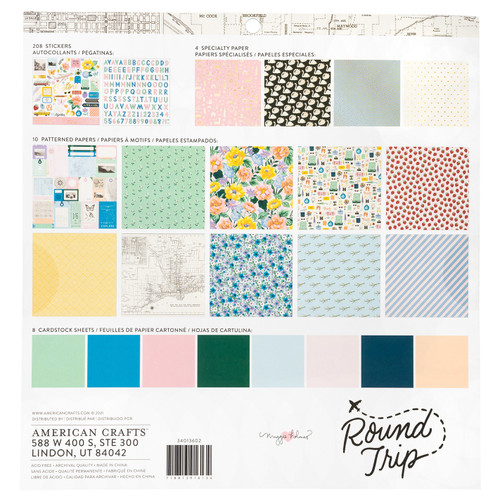 American Crafts Project Pad 12"X12" 24/Pkg-Round Trip - 5A002PJ9-1GR8N