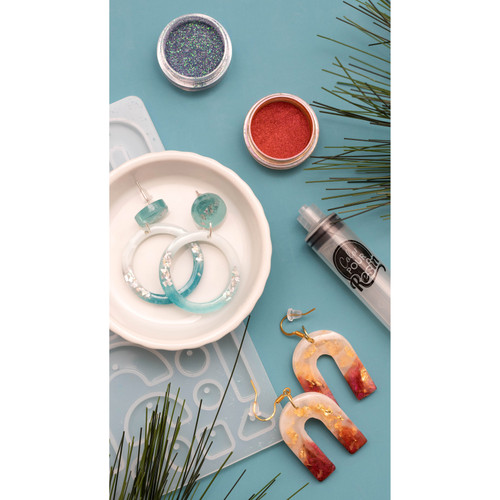 AC Color Pour Resin Mold 2/Pkg-Earrings - 5A002P1M-1GQCW