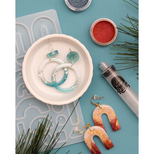 AC Color Pour Resin Mold 2/Pkg-Earrings - 5A002P1M-1GQCW