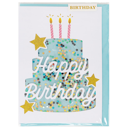American Crafts Greeting Card-Birthday Cake 1 - 5A002NB5-1GQ0Z - 718813170635