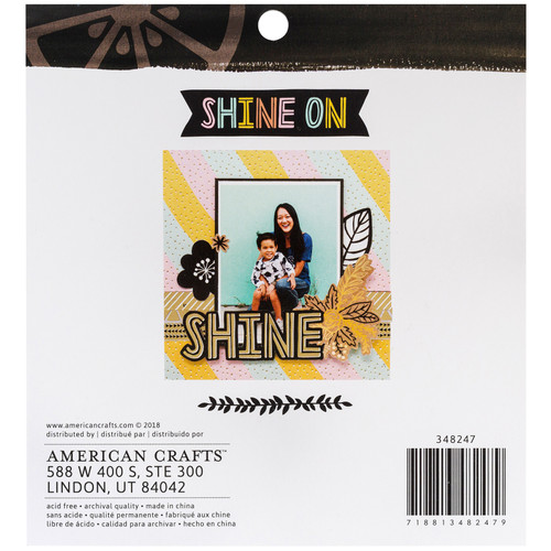 American Crafts Single-Sided Paper Pad 6"X6" 24/Pkg-Amy Tan Shine On, 24 Designs/1 Each - 348247