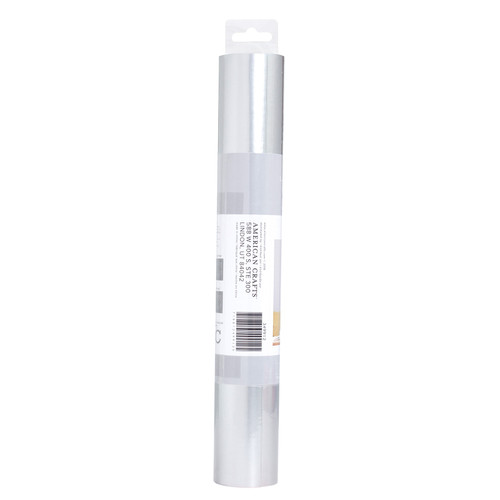 American Crafts Matte Foil Adhesive Vinyl Roll 12"X36"-Silver - 349912