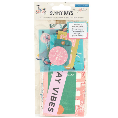 Maggie Holmes Sunny Days Ephemera Die-Cuts 40/Pkg-Cardstock & Acetate 350802 - 718813508025