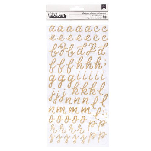 Again & Again Thickers Stickers 5.5"X11" 145/Pkg-Simplicity Alpha/Puffy - 310905 - 718813109055