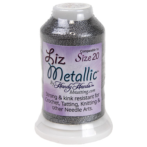 5 Pack - Handy Hands Liz Metallic Size 20 Thread-Charcoal Light - HM20-1H3MV - 769826203438