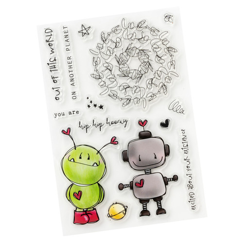 American Crafts Hampton Art Clear Stamps-Out Of This World - 5A002Q5L-1GRQC