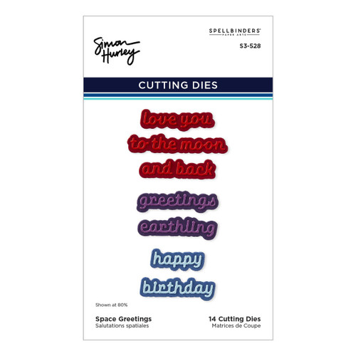 Spellbinders Etched Dies By Simon Hurley-Space Greetings, Simon's Space Adventure - 5A0031VJ-1H3GD - 810176102923