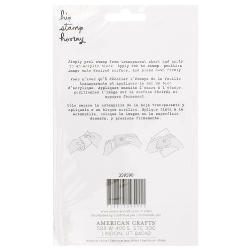 American Crafts Clear Stamp Set -Floral Feeling - 5A002WN5-1GXH7