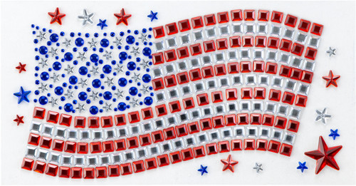 3 Pack - American Crafts Stickers-American Flag - 5A002Q1C-1GRK5