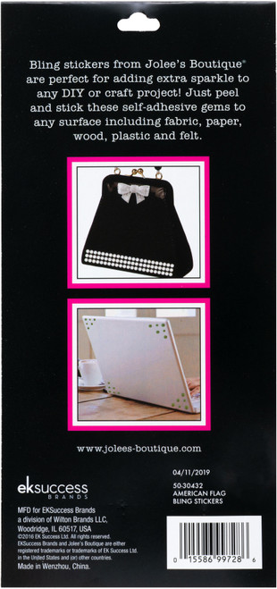 3 Pack - American Crafts Stickers-American Flag - 5A002Q1C-1GRK5