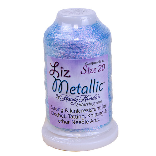 5 Pack - Handy Hands Liz Metallic Size 20 Thread-Icy Blue - HM20-1H3MT - 769826203476