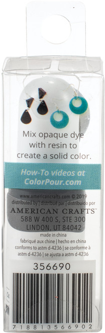 3 Pack - American Crafts Color Pour Resin Dyes .3oz-Opaque - Black - CPRDYE3-56690