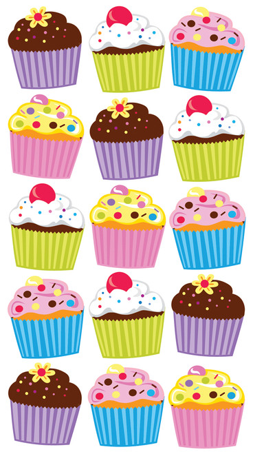 Sticko Stickers-Vellum & Glitter Bright Cupcakes - E5200114 - 015586859645 Sticko Stickers-Vellum & Glitter Bright Cupcakes - E5200114 - 015586859645