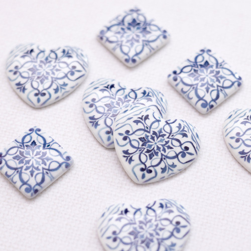 K&Company Antique Garden Tile Hearts 9/Pkg- - 30000095