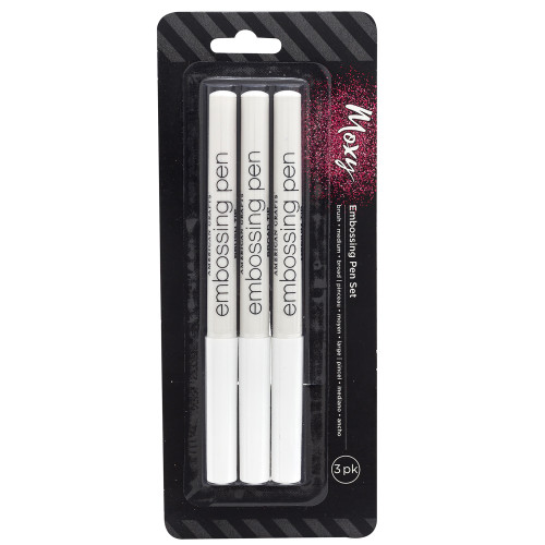 Moxy Embossing Pens 3/Pkg-White - 347966 - 718813479660
