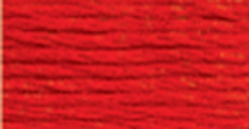 12 Pack - DMC Pearl Cotton Skein Size 5 27.3yd-Bright Orange-Red - 115 5-606 - 077540034888