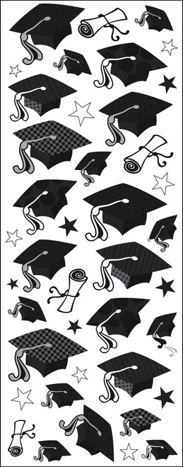 6 Pack - Sticko Dimensional Stickers-Graduation - E5390004