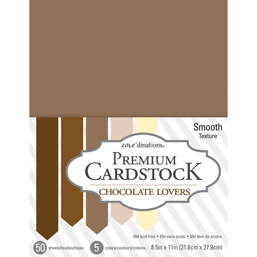 3 Pack - Core'dinations Value Pack Smooth Cardstock 8.5"X11" 50/Pkg-Chocolate Lovers - 377697 - 718813776974