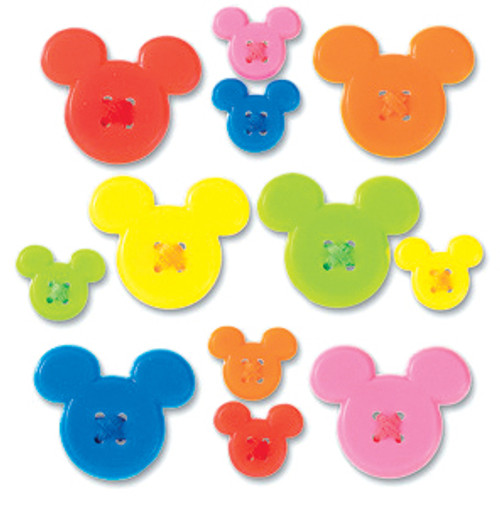 3 Pack - EK Disney Adhesive Buttons-Mickey Icon - DBM001