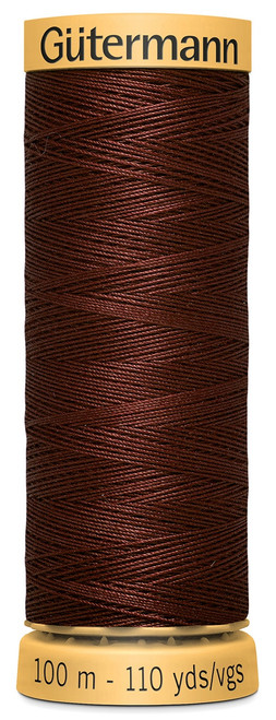 Gutermann Natural Cotton Thread 110yd-Dark Mahogany - 103C-4750 - 077780010499