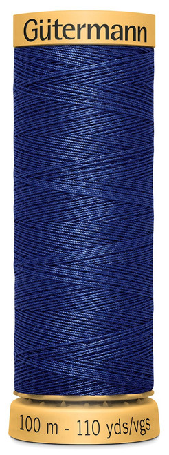 Gutermann Natural Cotton Thread 110yd-Bright Navy - 103C-6340 - 077780010949