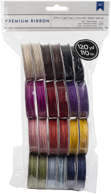 American Crafts Ribbon Value Pack 24/Pkg-Jute - 89424 - 718813894241