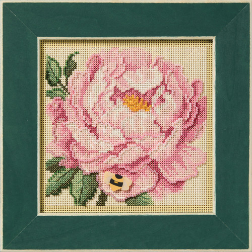 Mill Hill Counted Cross Stitch Kit 5.21"X5.21"-Peony - 5A0031Y1-1H3KJ - 098063875895