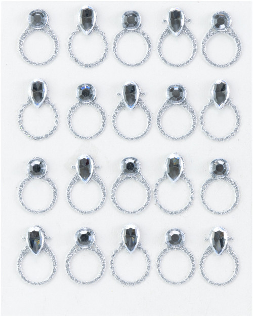 3 Pack - Jolees Stickers-Wedding Rings Mixed - 5A002Q43-1GRPS