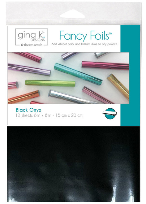 2 Pack - Gina K Designs Fancy Foil 6"X8" 12/Pkg-Black Onyx - 5A002W9K-1GX1Z - 000943182184