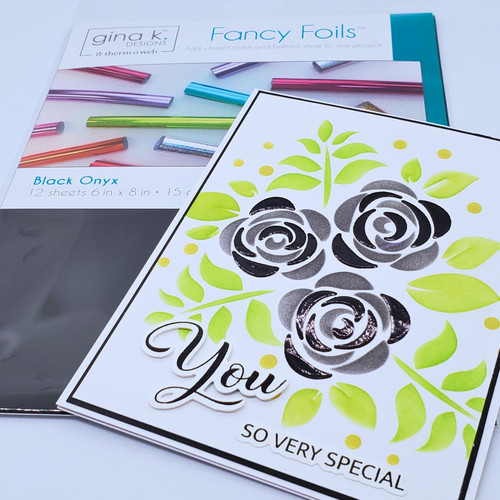 2 Pack - Gina K Designs Fancy Foil 6"X8" 12/Pkg-Black Onyx - 5A002W9K-1GX1Z