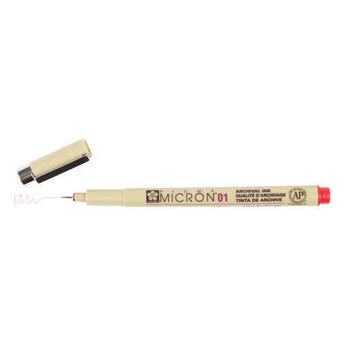 3 Pack - Sakura Pigma Micron Pen 01 .25mm Open Stock-Red - XSDK01-1H0H9