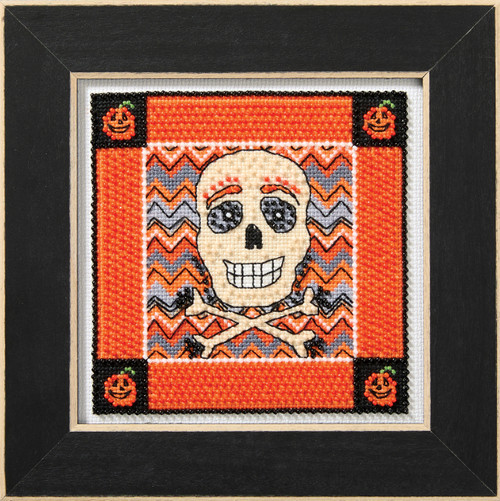 Debbie Mumm Counted Cross Stitch Kit 5.13"X5.13"-Skull - 5A0031X5-1H3JX - 098063395270