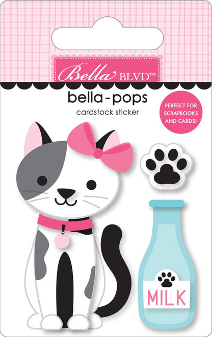 6 Pack - Bella Blvd Meow Bella-Pops 3D Stickers-Pretty Kitty - 5A002XZJ-1GYVY - 810176551059